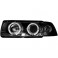 headlights BMW E36 Lim./Touring 7.92-3.98 _ 2 halo rims _ black