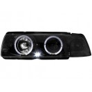headlights BMW E36 Lim./Touring 7.92-3.98 _ 2 halo rims _ blackchrom