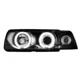 headlights BMW E36 Coup&eacute; 92-98 _ 2 CCFL halo rims